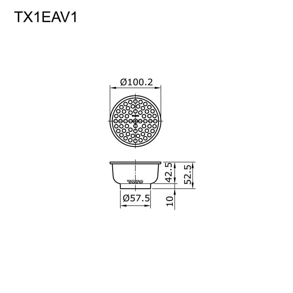 Tx1eb Rumahku - TOTO TX1EAV1 FLOOR DRAIN (Ø=100.5MM)X2